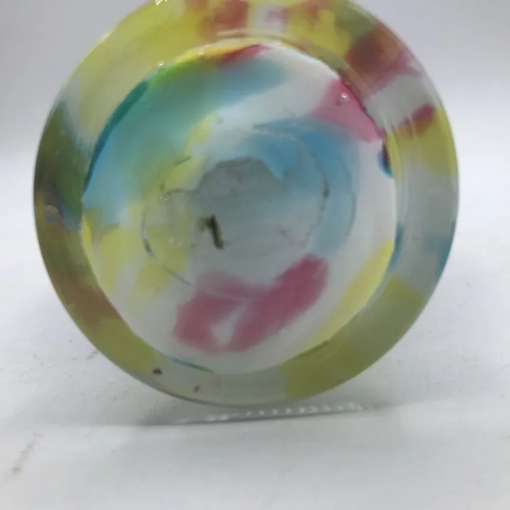 Victorian End‎ Of Day Blown Pastel Spatter Splatter Vase 7